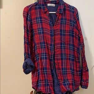H&M Red and Blue Plaid Shirt